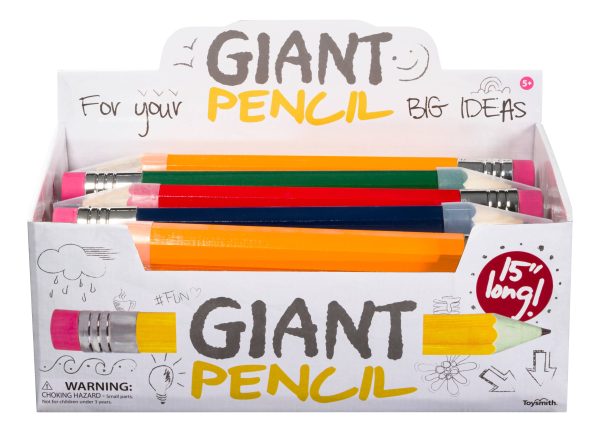 Toysmith - Giant Pencil, 15 Inch, Assorted Colors For Sale - Image 2