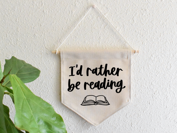 KynYouBelieveIt LLC - Rather Be Reading Banner | Book Decorations - Small Hot on Sale