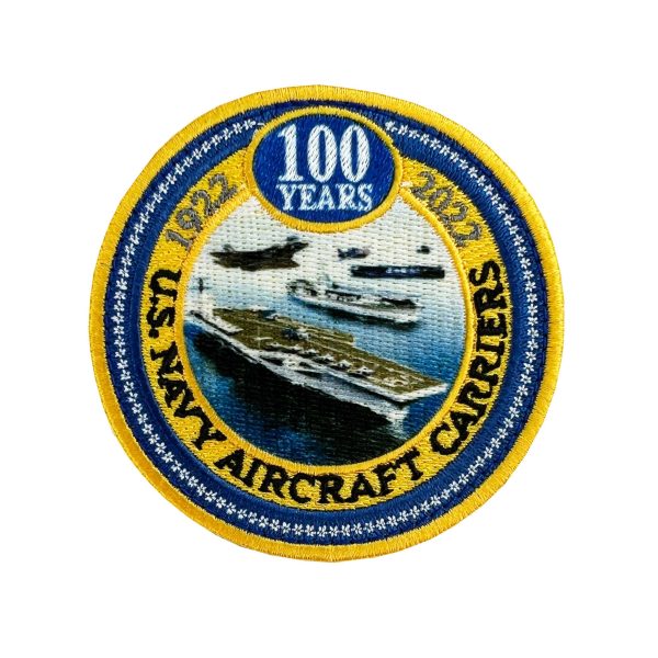 Patch 3 : CONAC Centennial of US Navy Aircraft Carriers with heatseal backing Cheap