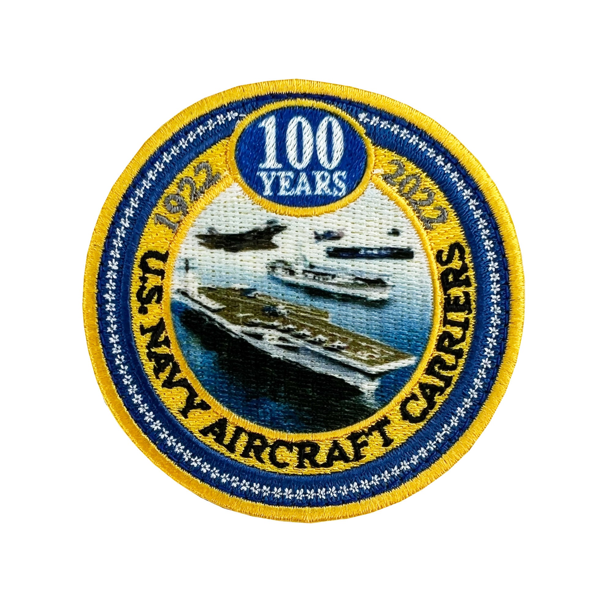 Patch 3 : CONAC Centennial of US Navy Aircraft Carriers with heatseal backing Cheap